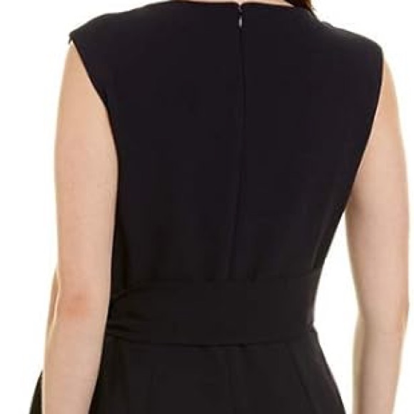 Tahari ASL Side Tie Scuba Crepe Crop Wide Leg Jumpsuit - Picture 2 of 7